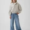 Felpa con cappuccio oversize per bambini Vintagesoft con logo e zip