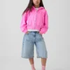 Felpa con cappuccio oversize per bambini Vintagesoft con logo e zip