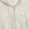 Felpa con cappuccio oversize per bambini Vintagesoft con logo e zip