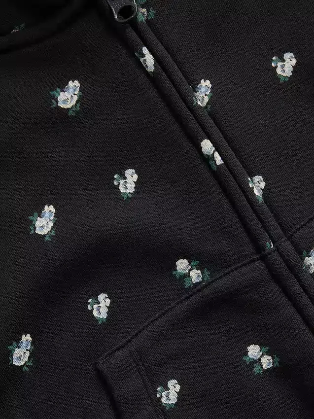 Felpa con cappuccio oversize per bambini Vintagesoft con logo e zip
