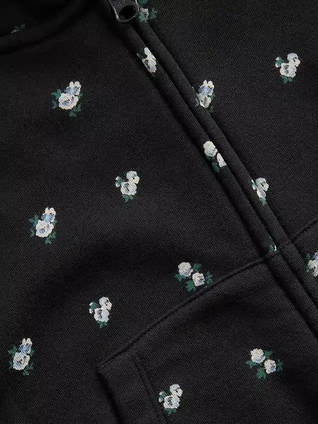 Felpa con cappuccio oversize per bambini Vintagesoft con logo e zip