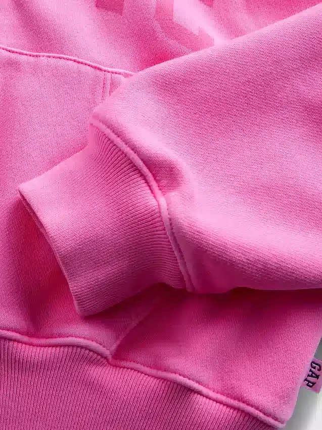 Felpa con cappuccio oversize per bambini Vintagesoft con logo e zip