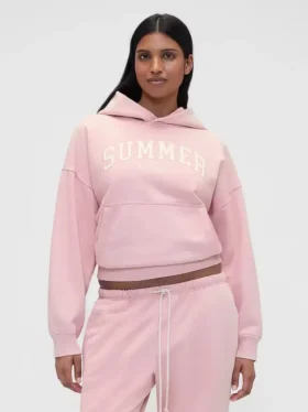 Felpa con cappuccio oversize pesante con logo GAP × Summer Fridays
