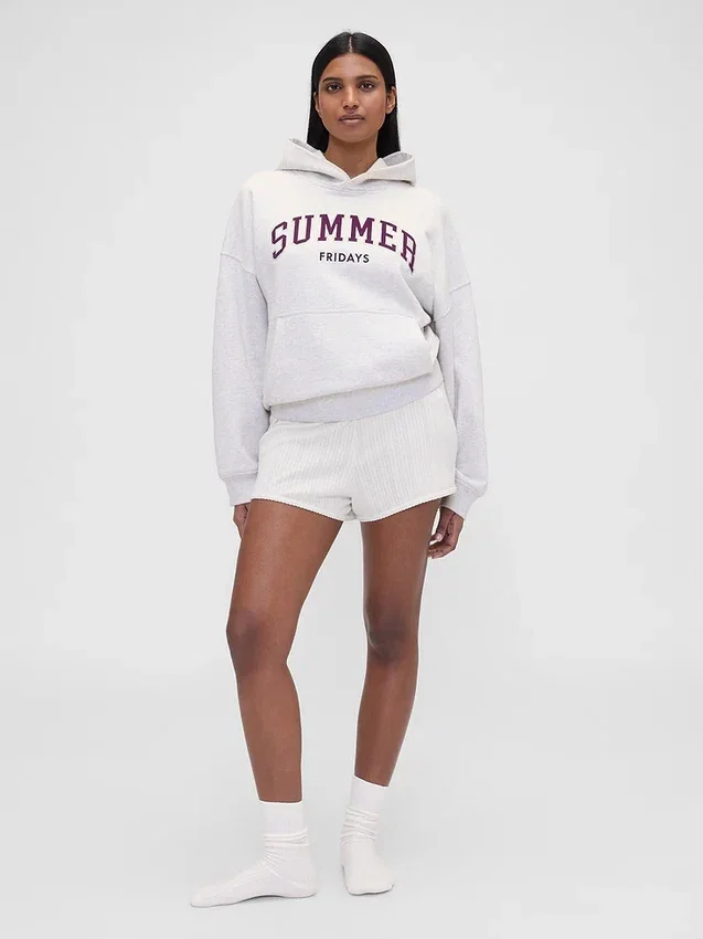 Felpa con cappuccio oversize pesante con logo GAP × Summer Fridays