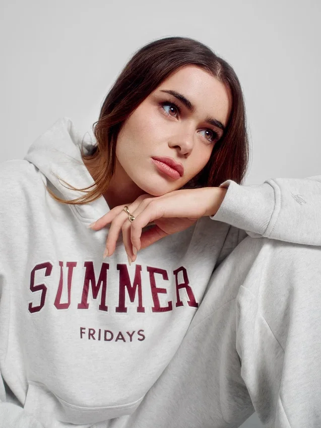 Felpa con cappuccio oversize pesante con logo GAP × Summer Fridays
