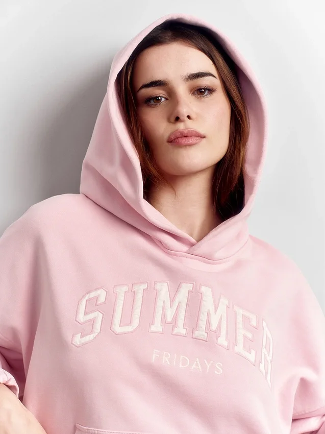 Felpa con cappuccio oversize pesante con logo GAP × Summer Fridays