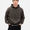 Felpa con cappuccio oversize pesante per adulti