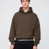 Felpa con cappuccio oversize pesante per adulti