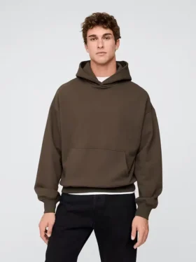 Felpa con cappuccio oversize pesante per adulti