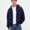 Felpa con cappuccio oversize pesante per adulti