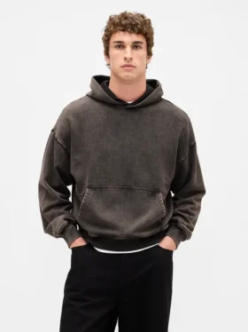 Felpa con cappuccio oversize pesante per adulti