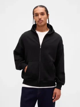 Felpa con cappuccio oversize pesante per adulti