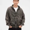 Felpa con cappuccio oversize pesante per adulti