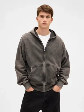 Felpa con cappuccio oversize pesante per adulti