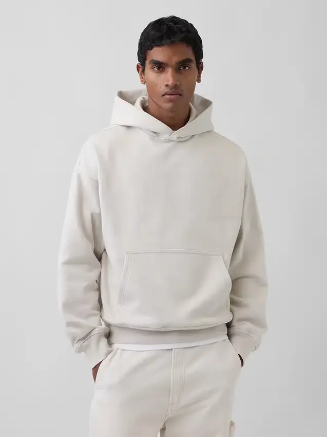 Felpa con cappuccio oversize pesante per adulti