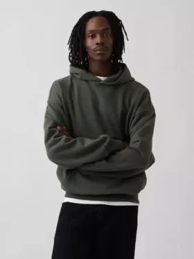 Felpa con cappuccio oversize pesante per adulti