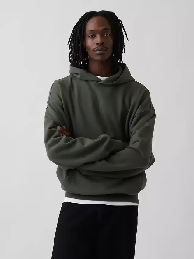 Felpa con cappuccio oversize pesante per adulti