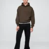Felpa con cappuccio oversize pesante per adulti