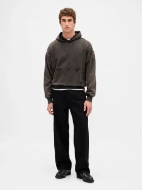 Felpa con cappuccio oversize pesante per adulti