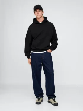 Felpa con cappuccio oversize pesante per adulti