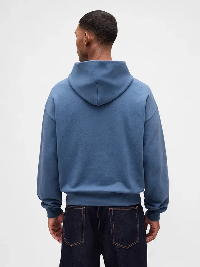Felpa con cappuccio oversize pesante per adulti