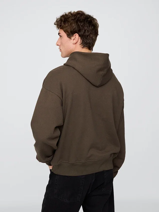 Felpa con cappuccio oversize pesante per adulti