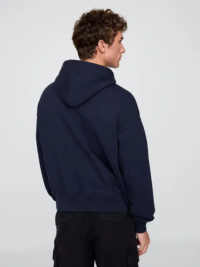 Felpa con cappuccio oversize pesante per adulti