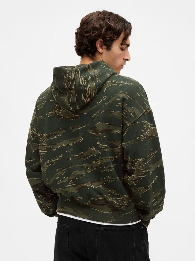 Felpa con cappuccio oversize pesante per adulti