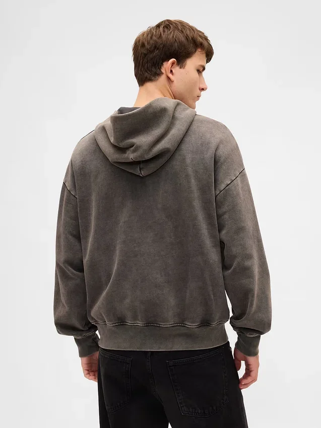Felpa con cappuccio oversize pesante per adulti