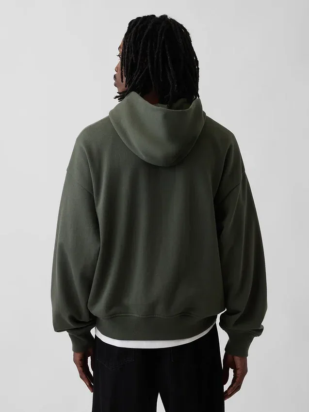Felpa con cappuccio oversize pesante per adulti