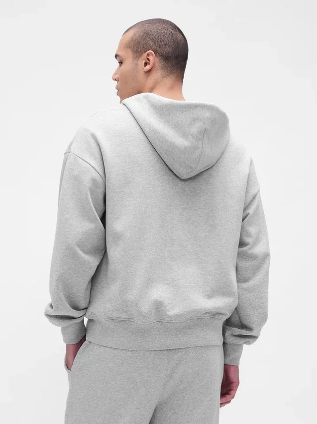 Felpa con cappuccio oversize pesante per adulti