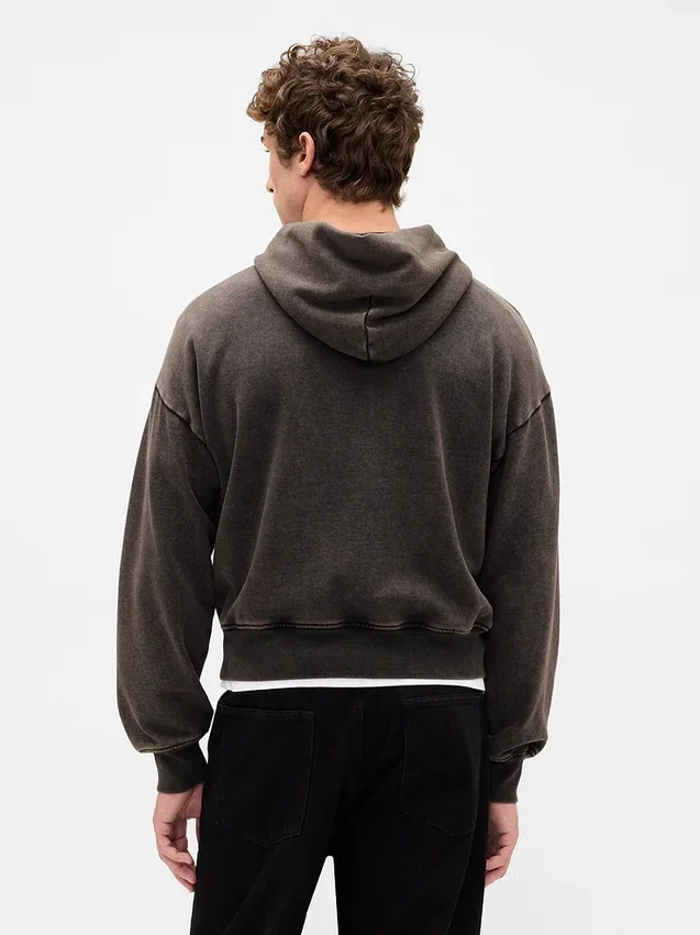 Felpa con cappuccio oversize pesante per adulti