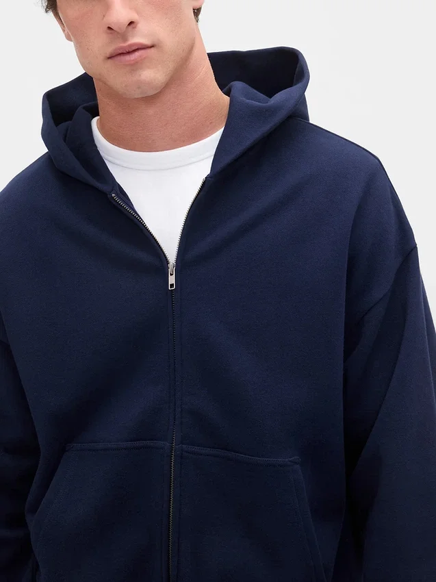 Felpa con cappuccio oversize pesante per adulti