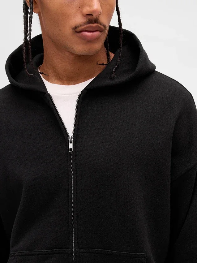 Felpa con cappuccio oversize pesante per adulti