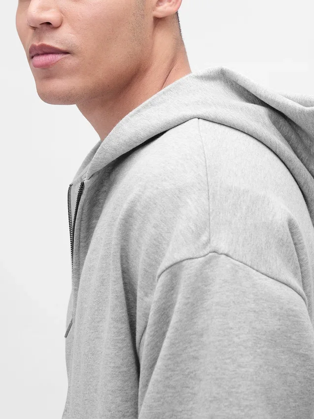 Felpa con cappuccio oversize pesante per adulti