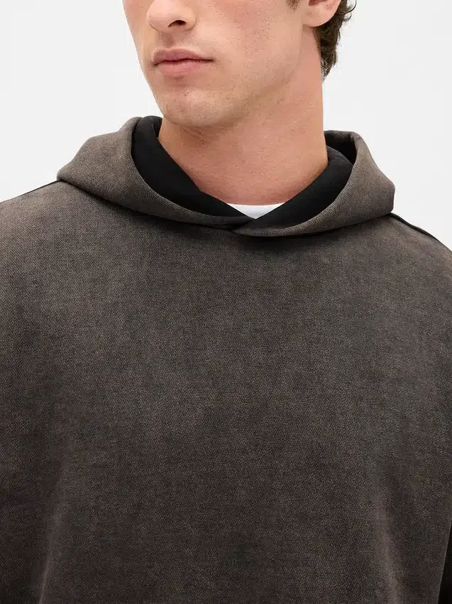 Felpa con cappuccio oversize pesante per adulti