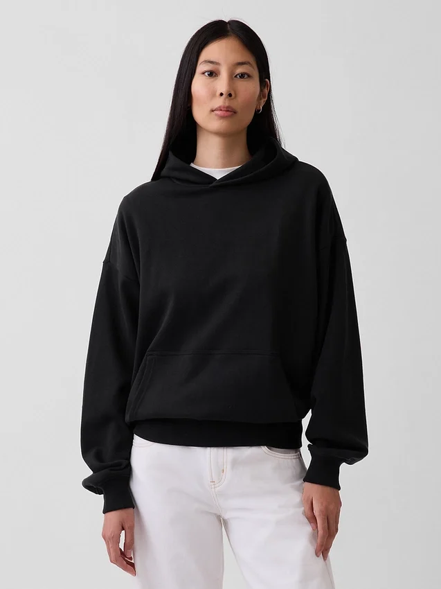 Felpa con cappuccio oversize pesante per adulti