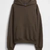 Felpa con cappuccio oversize pesante per adulti