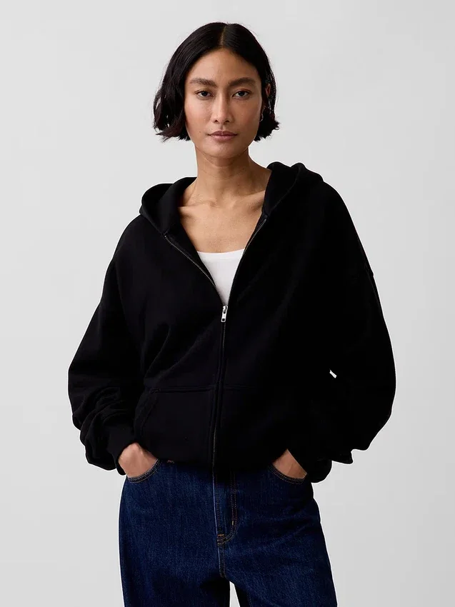 Felpa con cappuccio oversize pesante per adulti