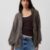 Felpa con cappuccio oversize pesante per adulti