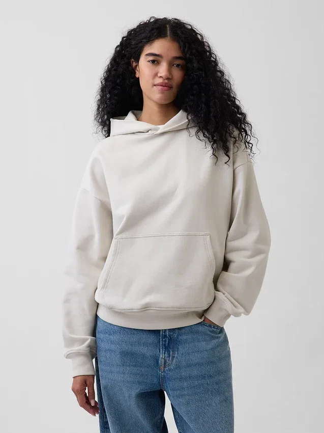 Felpa con cappuccio oversize pesante per adulti
