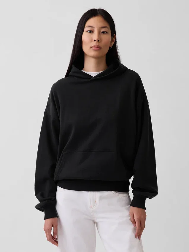 Felpa con cappuccio oversize pesante per adulti