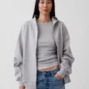 Felpa con cappuccio oversize pesante per adulti