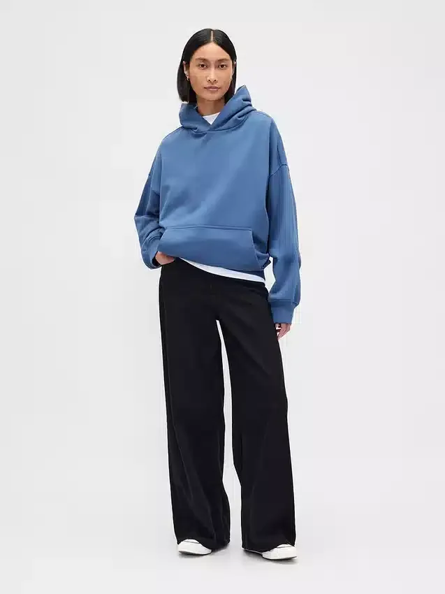 Felpa con cappuccio oversize pesante per adulti