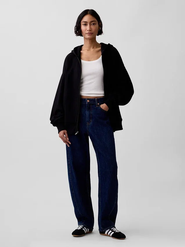 Felpa con cappuccio oversize pesante per adulti