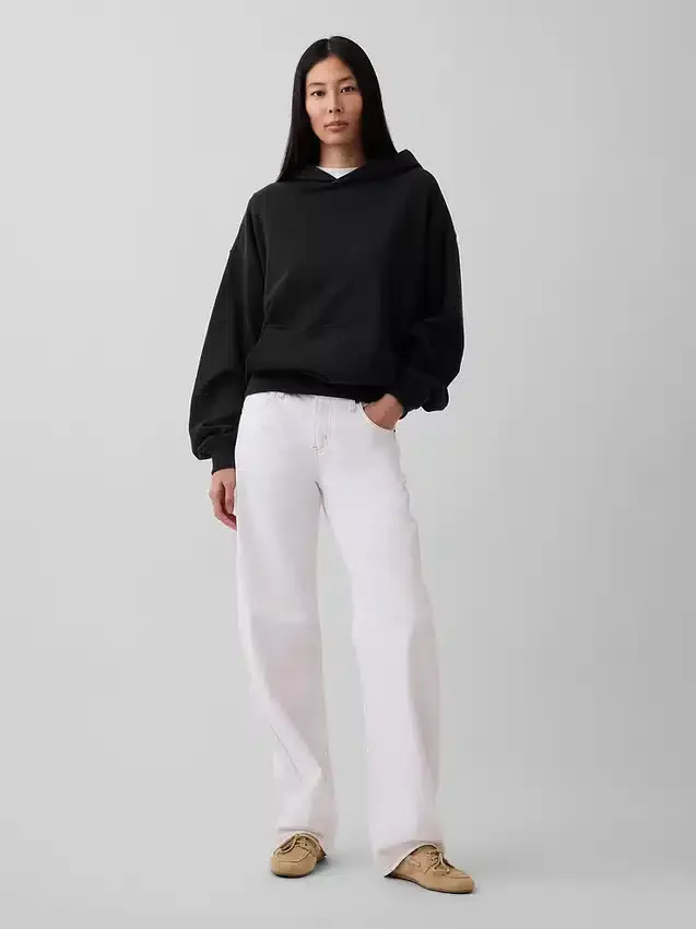 Felpa con cappuccio oversize pesante per adulti