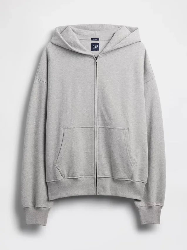 Felpa con cappuccio oversize pesante per adulti