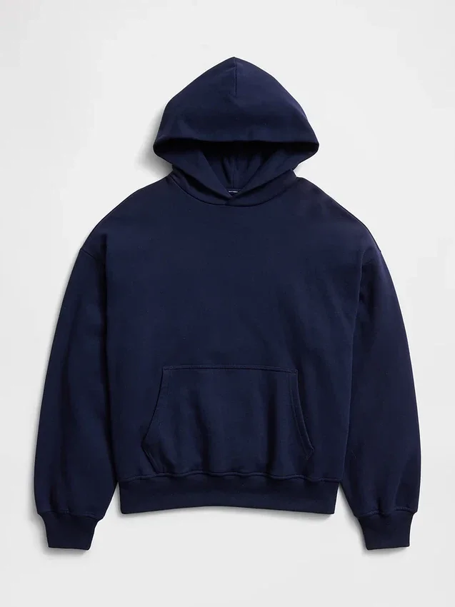 Felpa con cappuccio oversize pesante per adulti