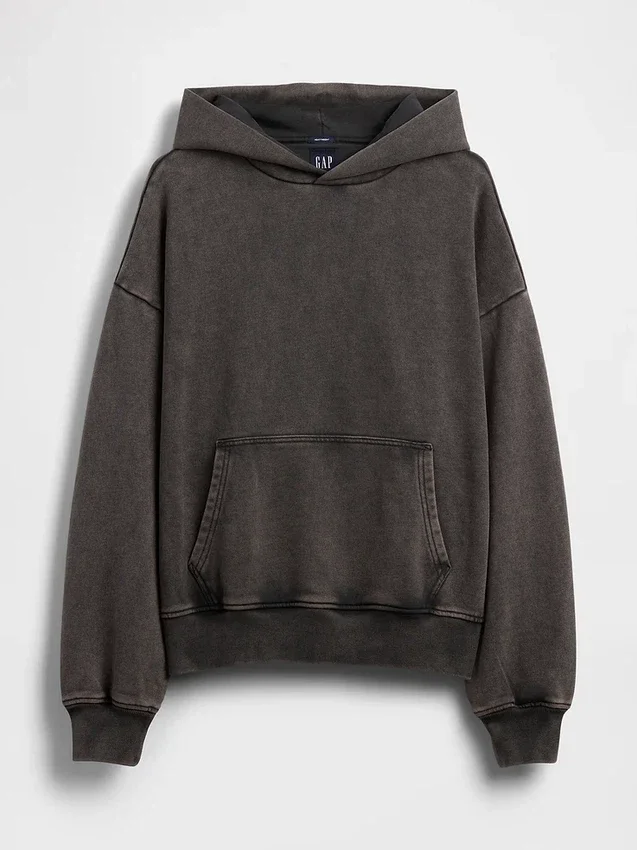 Felpa con cappuccio oversize pesante per adulti