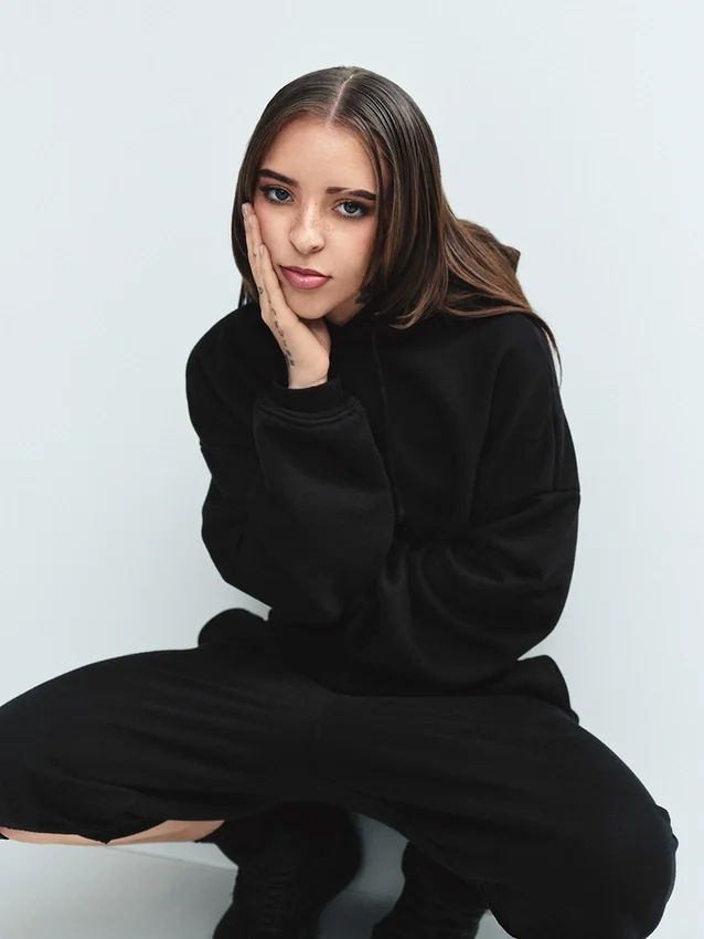 Felpa con cappuccio oversize pesante per adulti
